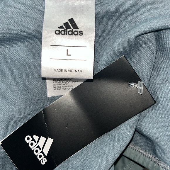 Adidas Core Solid Logo Stripe One Piece Swimsuit in Grey/Black - Picture 9 of 12